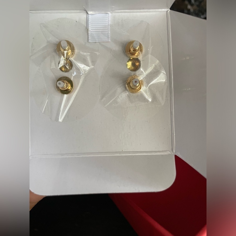 Piper Earrings,Piper Gold and Red Cherry Stud Earrings,Fruit Earrings. - Picture 7 of 9